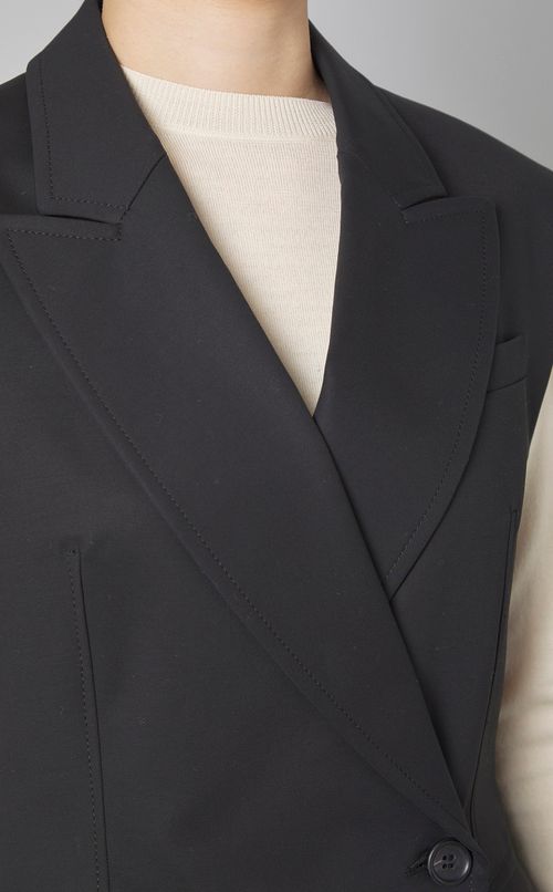 コットンストレッチショートジレ