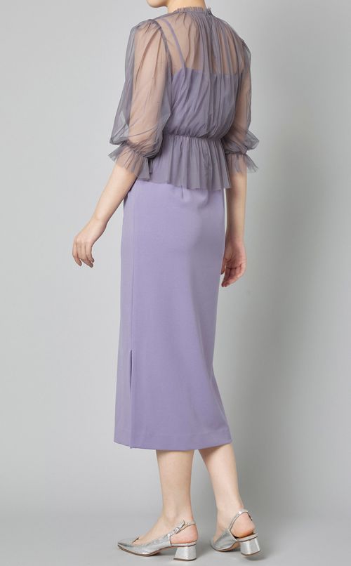 チュールジョーゼットブラウス付ワンピース