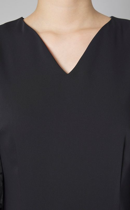 ドットオーガンジースリーブドレス