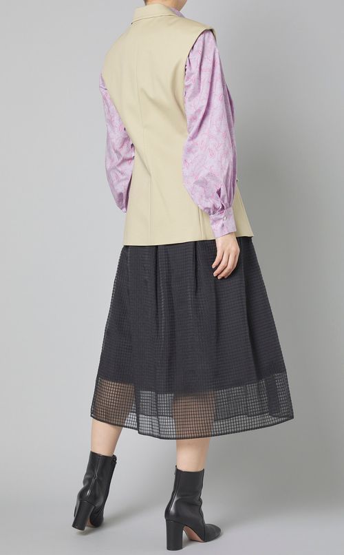 コットンストレッチショートジレ