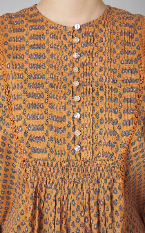 フロントタックプリントチュニック