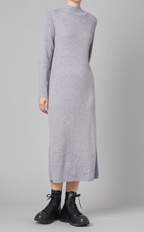 ドットチュールニットワンピース