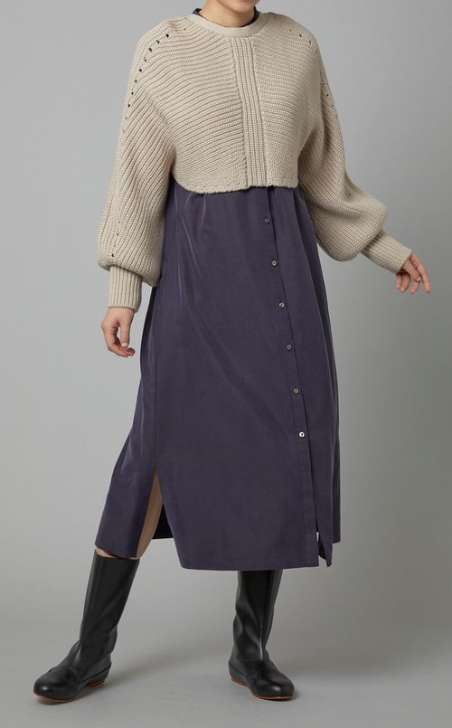 ニットコンビワンピース