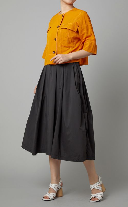 ナイロンタフタショートワークブラウス