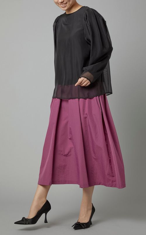 シアーレイヤードニットプルオーバー