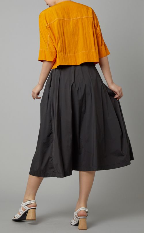 ナイロンタフタショートワークブラウス