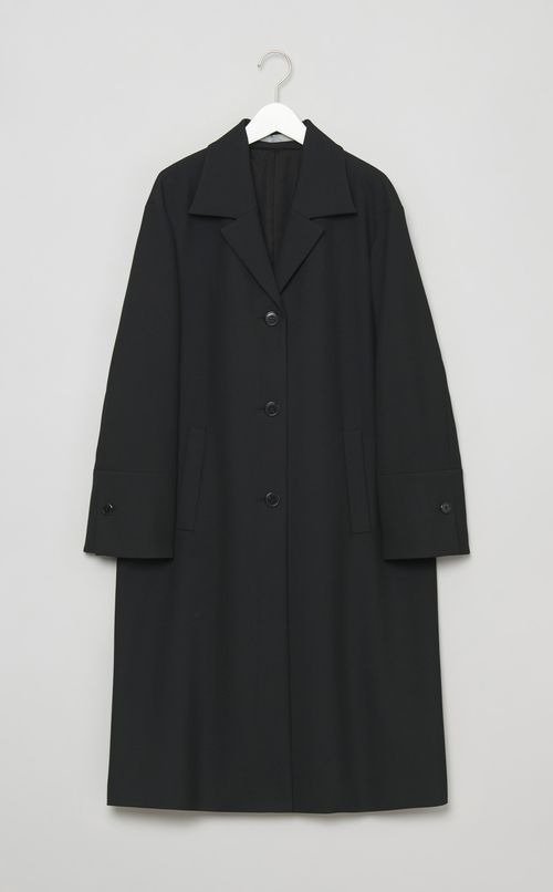 ストレートシルエットミドルコート