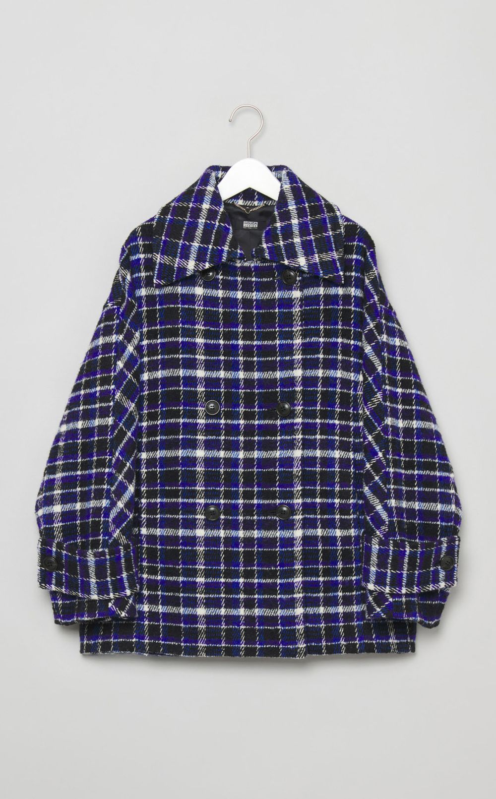 チェックミドルコート