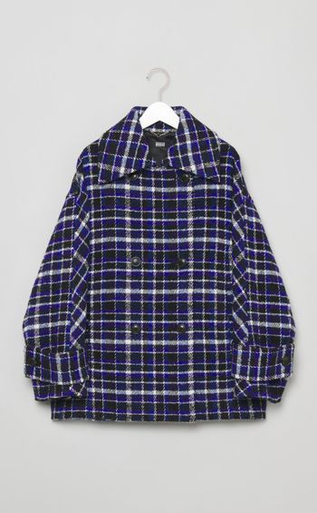 チェックミドルコート