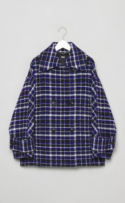 チェックミドルコート