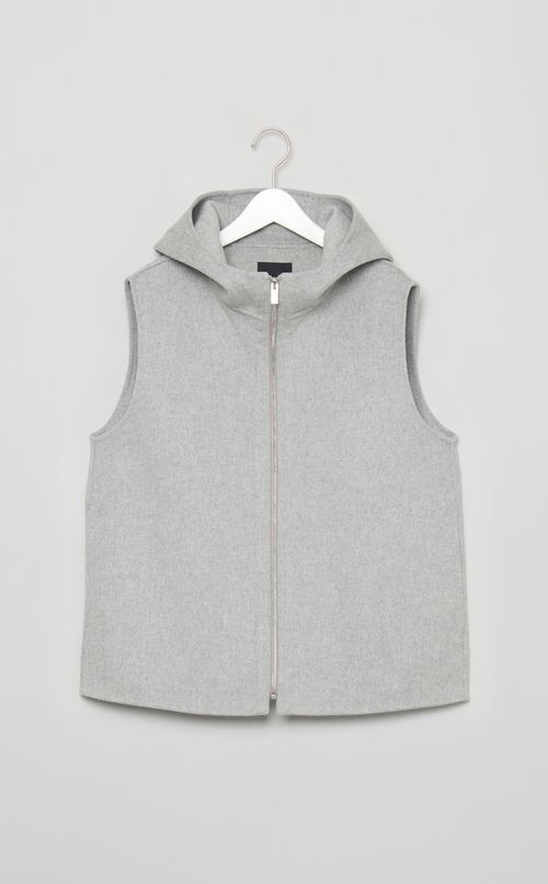 ウールフーディジップベスト