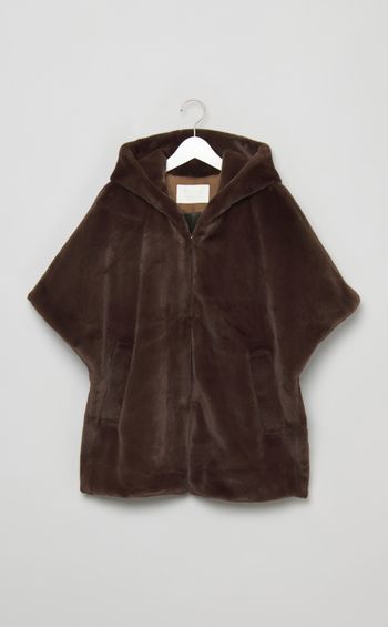 スムースファーフーディポンチョ