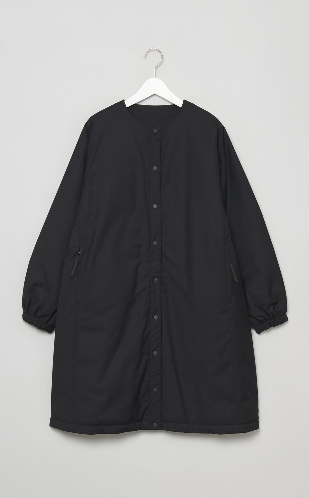 ノーカラーリバーシブルコート