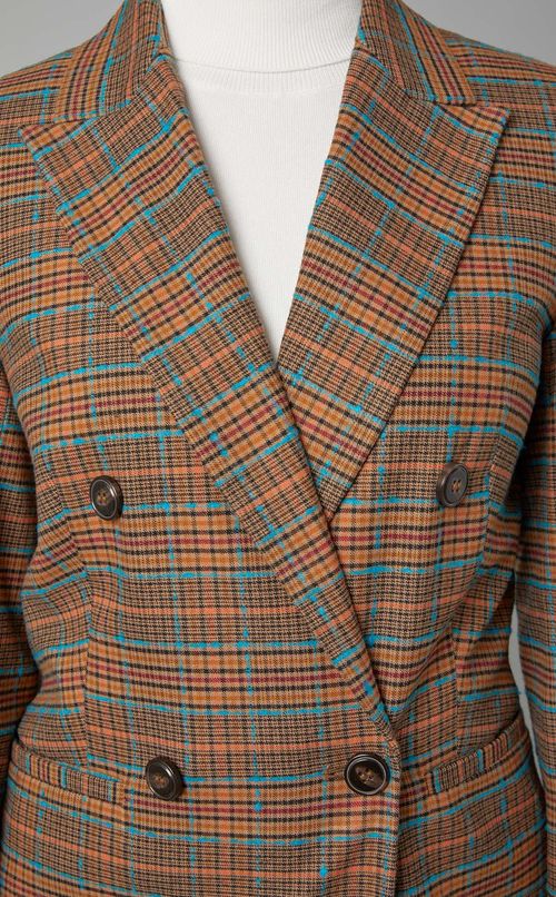 チェック柄テーラードジャケット