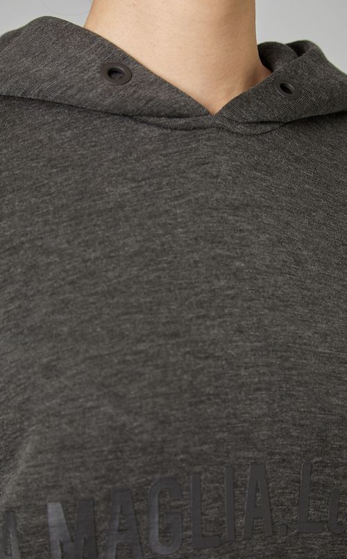 ウールブレンドニットパーカー