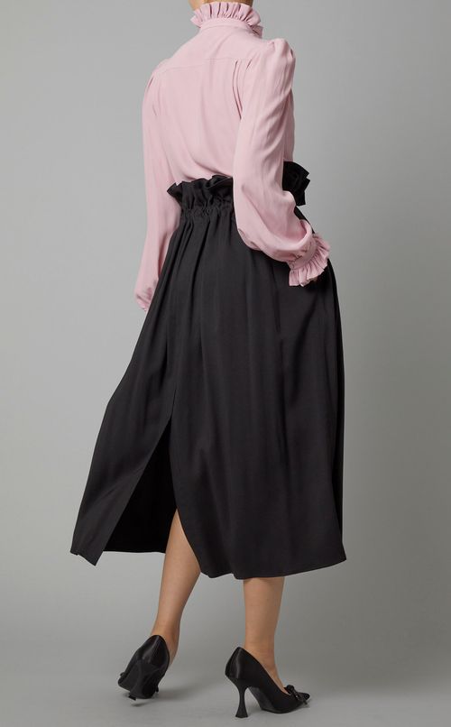 フロントボタンギャザースカート