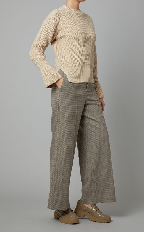 フレアスリーブニットプルオーバー