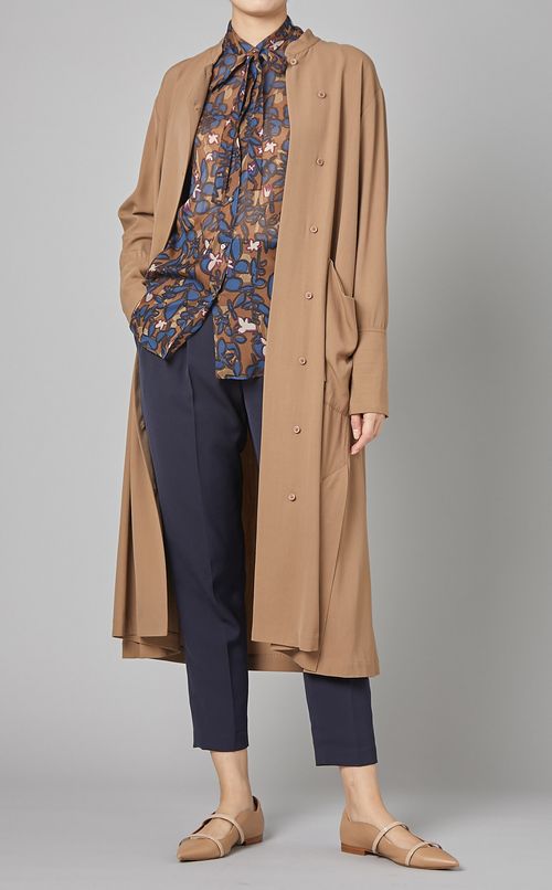 アシンメトリーフロントコートドレス