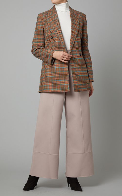 ツイルハイウェストワイドパンツ