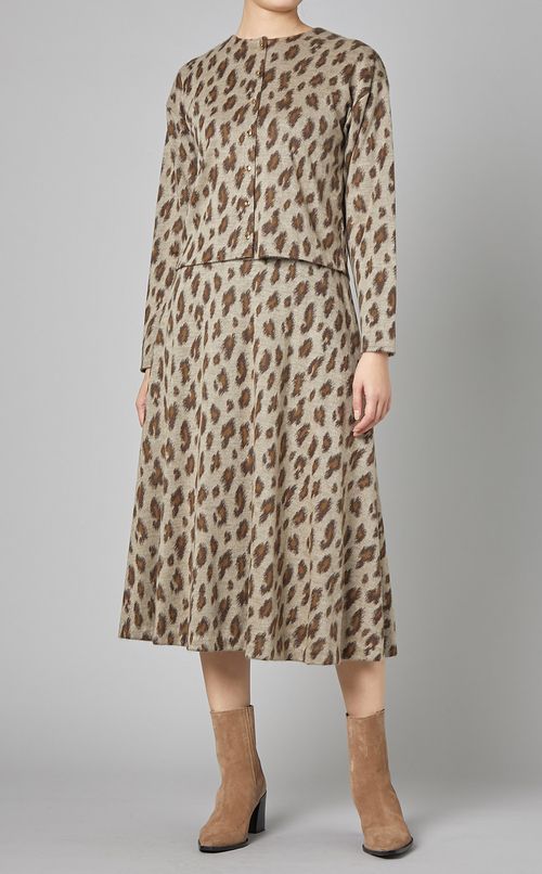 レオパードニットカーディガン