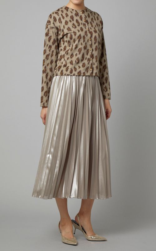 ミディ丈箱プリーツスカート