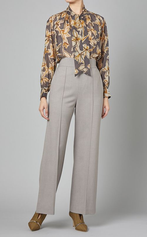 センタープレスワイドパンツ