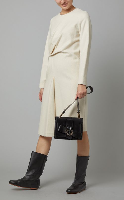 ループパイルタックフレアワンピース