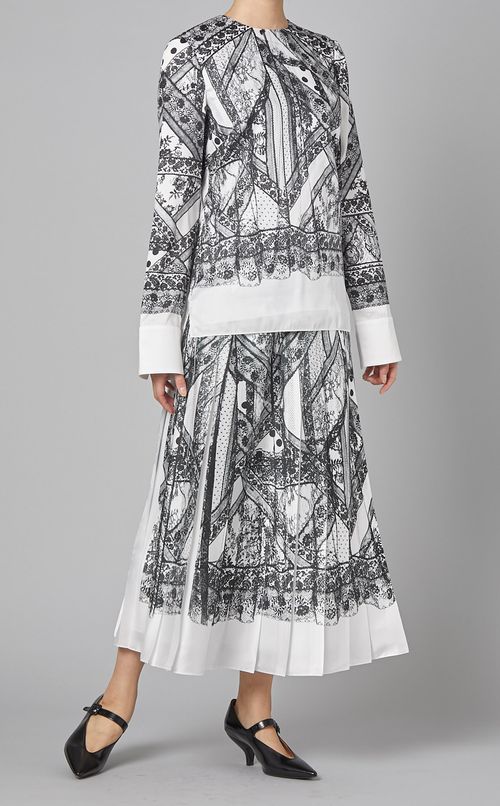 レースプリントブラウス