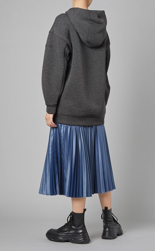 ウールブレンドニットパーカー