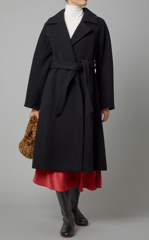 ドロップショルダーウールコート