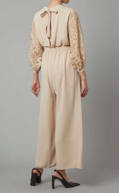 袖レースオールインワン