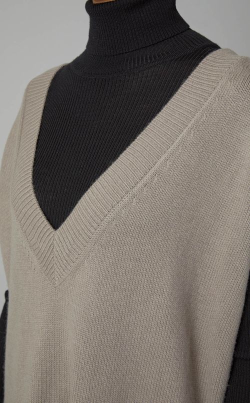 ウールカシミヤシルクワンピース