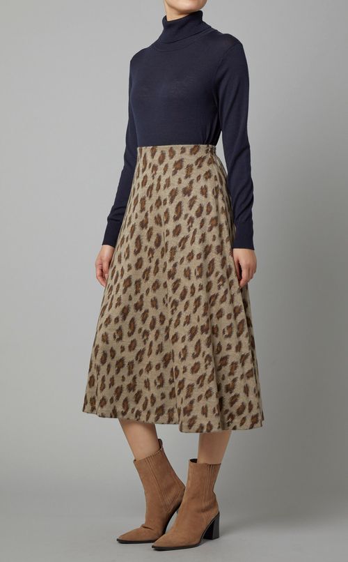 レオパードフレアスカート
