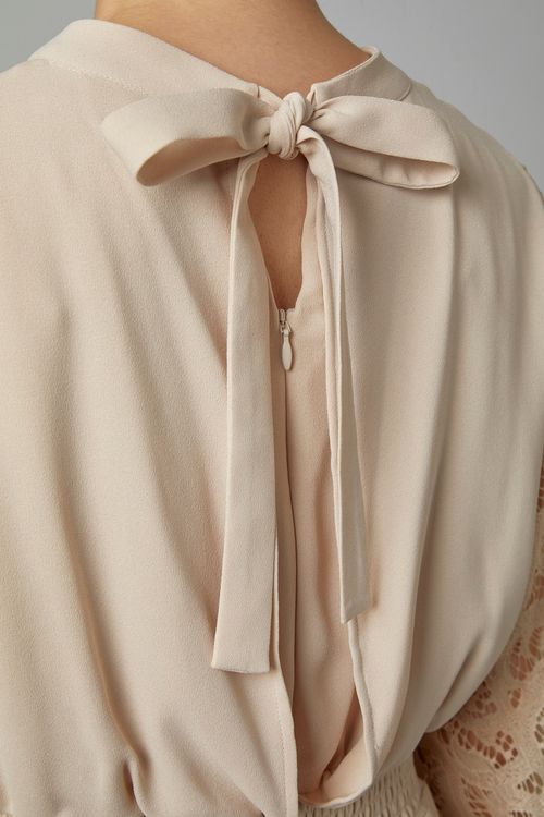 袖レースオールインワン