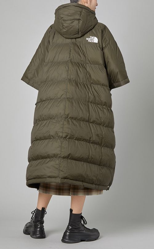 パテッドフーディポンチョコート