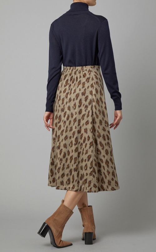 レオパードフレアスカート