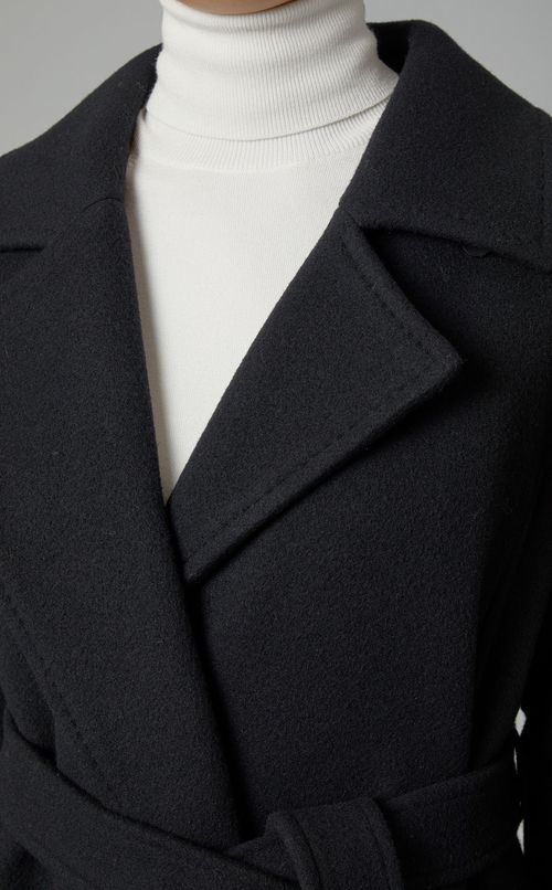 ドロップショルダーウールコート