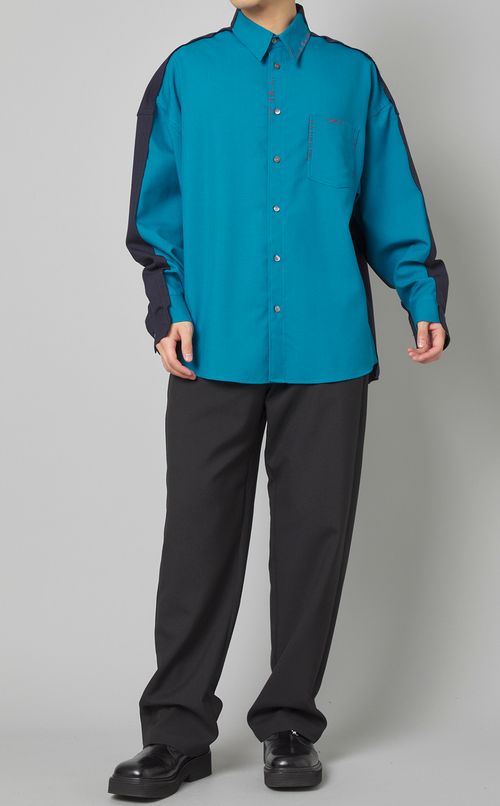 トロピカルウールロゴウェストパンツ