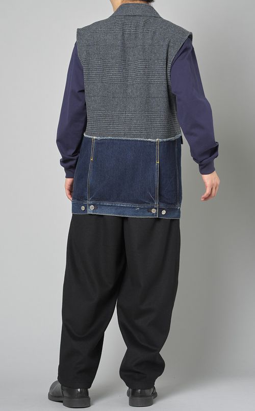 デニムドッキングテーラードベスト