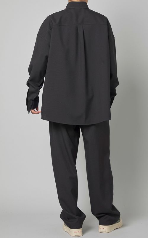 トロピカルウールステッチシャツ