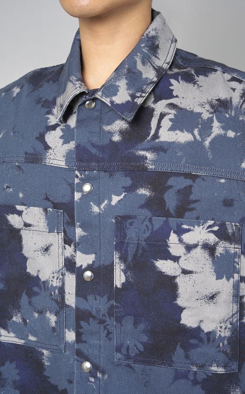 ストーンカメオプリントオーバーシャツ