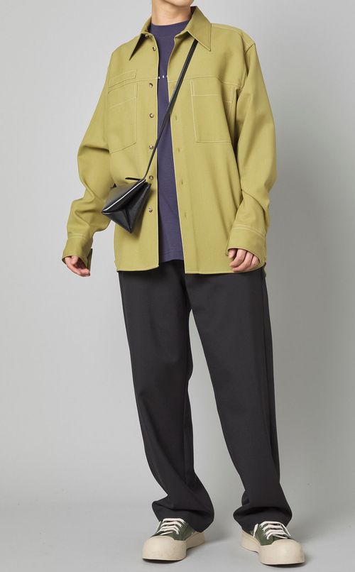 トロピカルウールダブルポケットシャツ