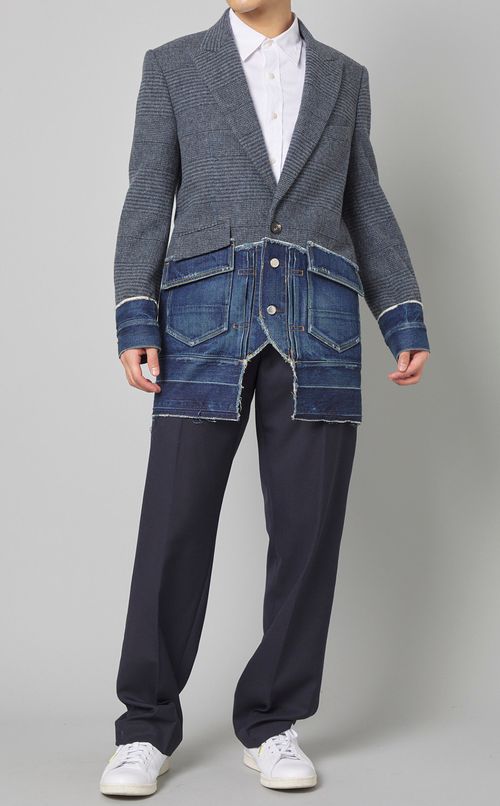 デニムドッキングテーラードジャケット