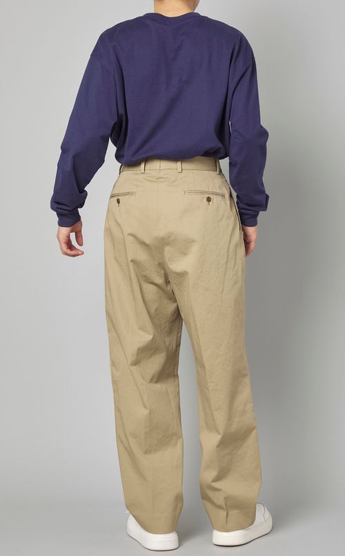 コットン2タックチノパンツ