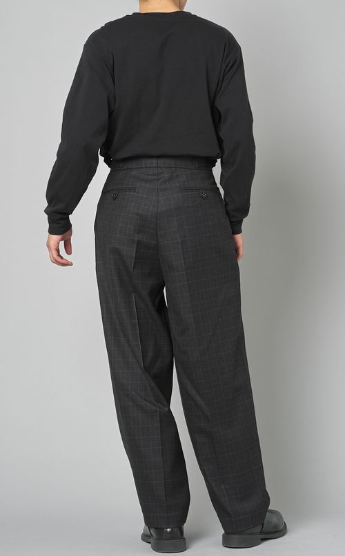 ウールツータックワイドパンツ