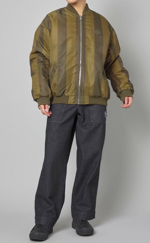 ラージストライプボンバージャケット