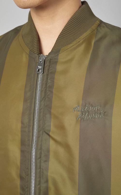 ラージストライプボンバージャケット