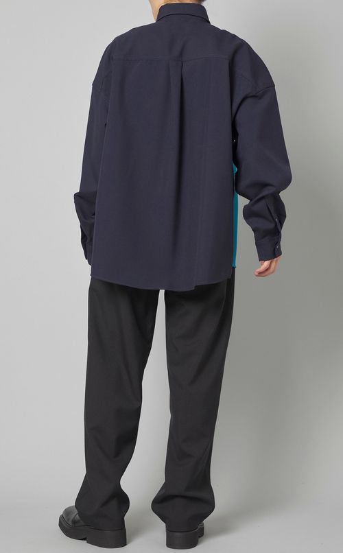 トロピカルウールステッチシャツ