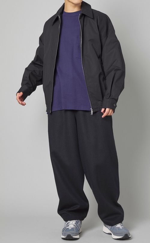 ウールシルクワイドイージーパンツ