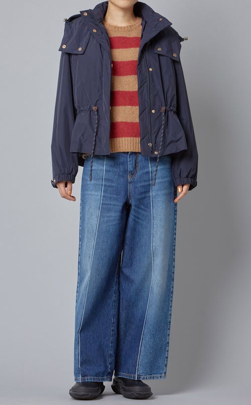 フーディジップアップブルゾン